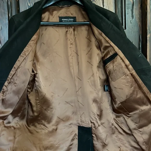 Vintage Donald J Pliner  Italian leather Sport Jacket  Dark Brown 52 R - Picture 9 of 10